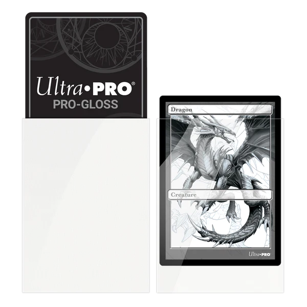 Ultra Pro Pro-Gloss White Standard Deck Protectors 100ct