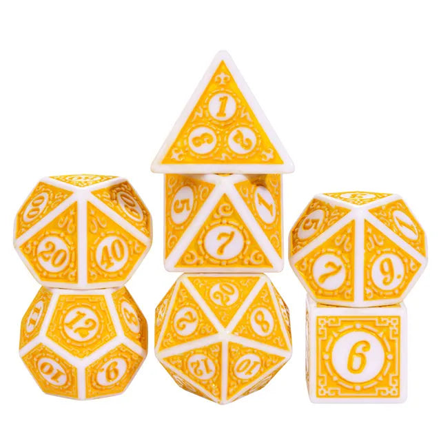 Coat of Arms - Acrylic Pattern Dice（Window Lattice) - Yellow