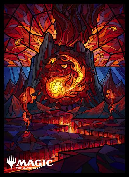 Magic: The Gathering Players Card Sleeves 80 Sheets Stained Glass Mountain