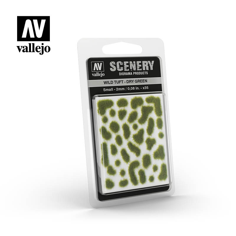Vallejo - Wild Tuft - DRY GREEN small:2mm/0,08 in.