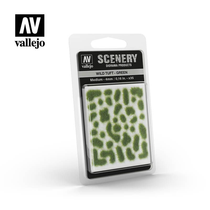 Vallejo - Wild Tuft GREEN medium: 4mm / 0,16 in.