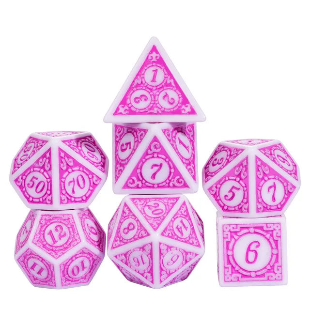 Coat of Arms - Acrylic Pattern Dice（Window Lattice) - Pink