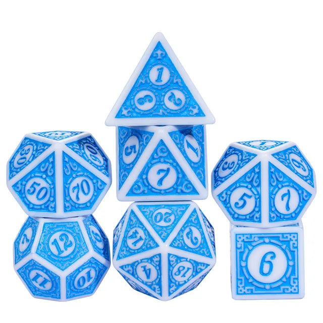 Coat of Arms - Acrylic Pattern Dice（Window Lattice) - Blue