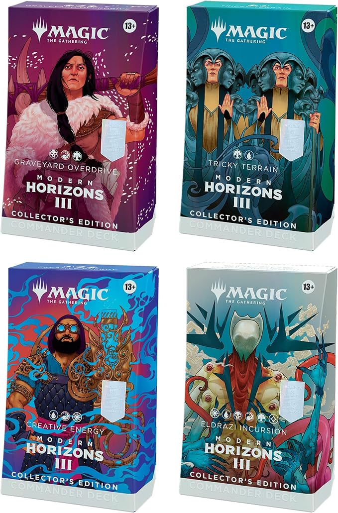 Magic: The Gathering Modern Horizons 3 Commander Deck: Collector’s Edition Bundle - Includes All 4 Decks (Graveyard Overdrive, Tricky Terrain, Creative Energy, and Eldrazi Incursion)