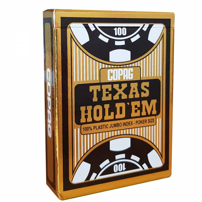 Copag "TEXAS HOLD'EM GOLD BLACK" Jumbo indexes