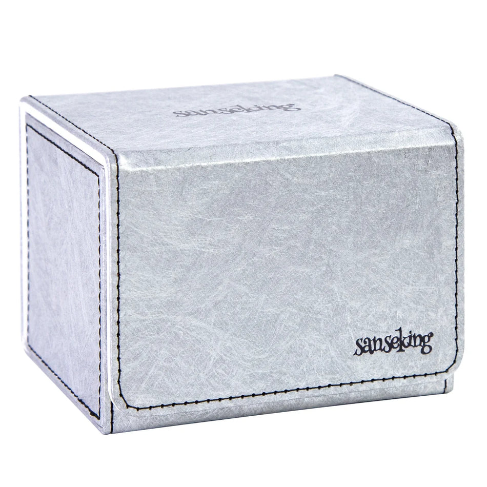 Sanseking - TCG Deck Box Fits 100+ Tyvek® (Horizontal,Silver)