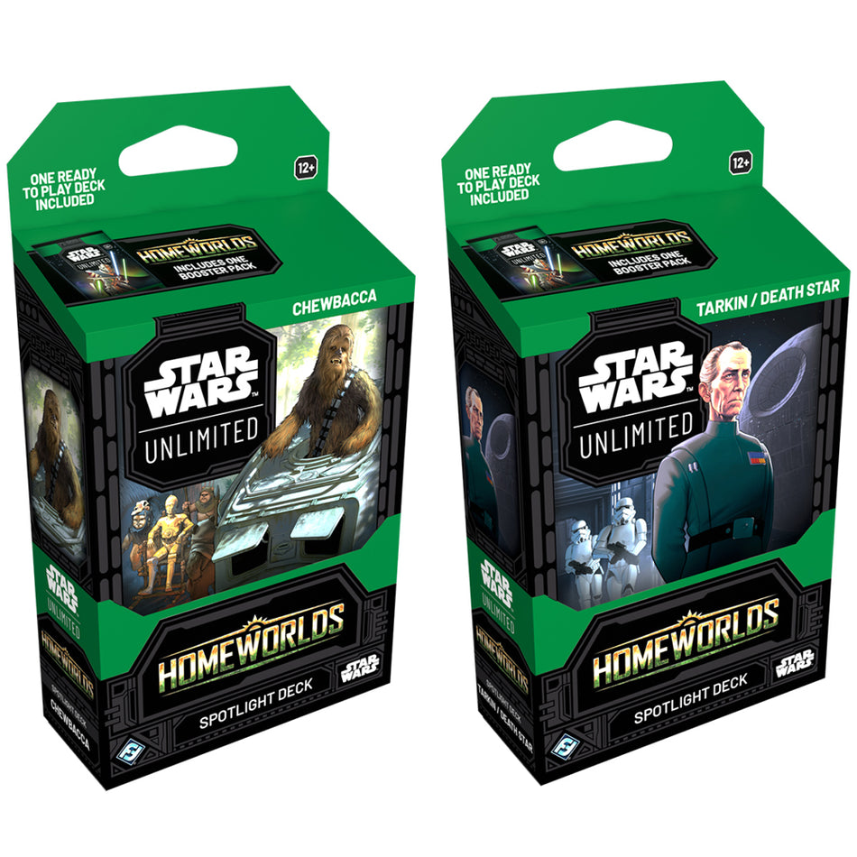 Star Wars Unlimited: Homeworlds - Chewbacca Spotlight Deck & Tarkin /Death Star Spotlight Deck Spotlight Deck (Set of 2)