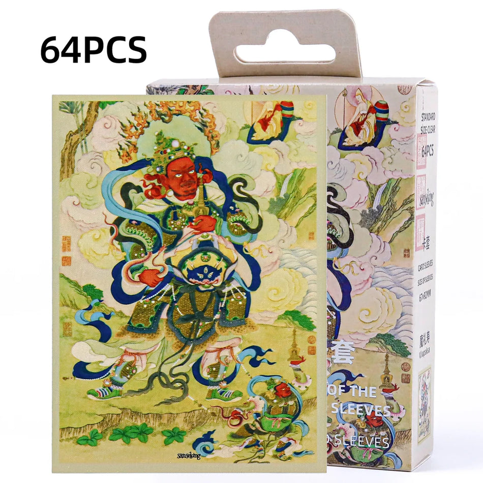Sanseking - The Four Generals Of The Demon Family Card Sleeves 64pcs - Red