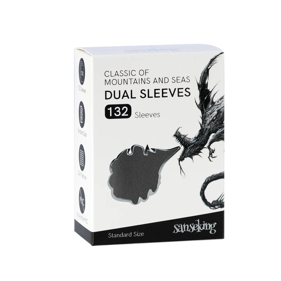 Sanseking - Classic of Mountain and Seas Dual Card Sleeves (132psc) - Dark Black