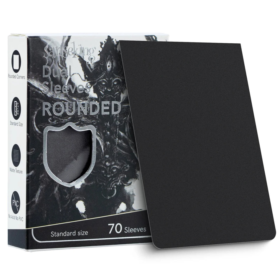 Sanseking - ROUNDED Double Sleeves Standard Size - Black