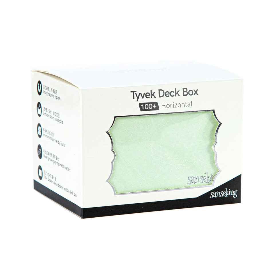 Sanseking - TCG Deck Box Fits 100+ Tyvek® (Horizontal, Mint Green)