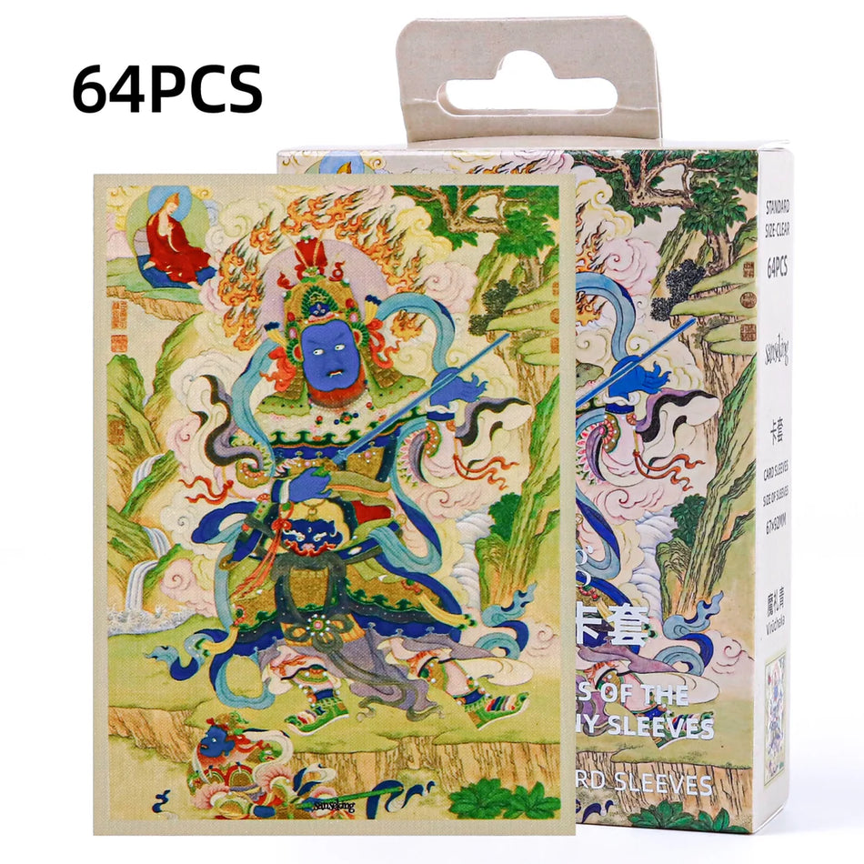 Sanseking - The Four Generals Of The Demon Family Card Sleeves 64pcs - Blue