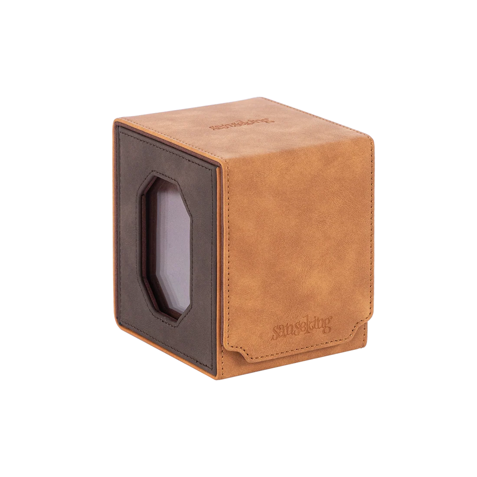 Sanseking - Mini Deck Box for Card Holder & Toploader - Mocha Brown