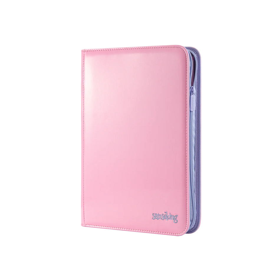 Sanseking - Coral Binder Series - PU Leather Zipper 9-Pocket Coral Pink