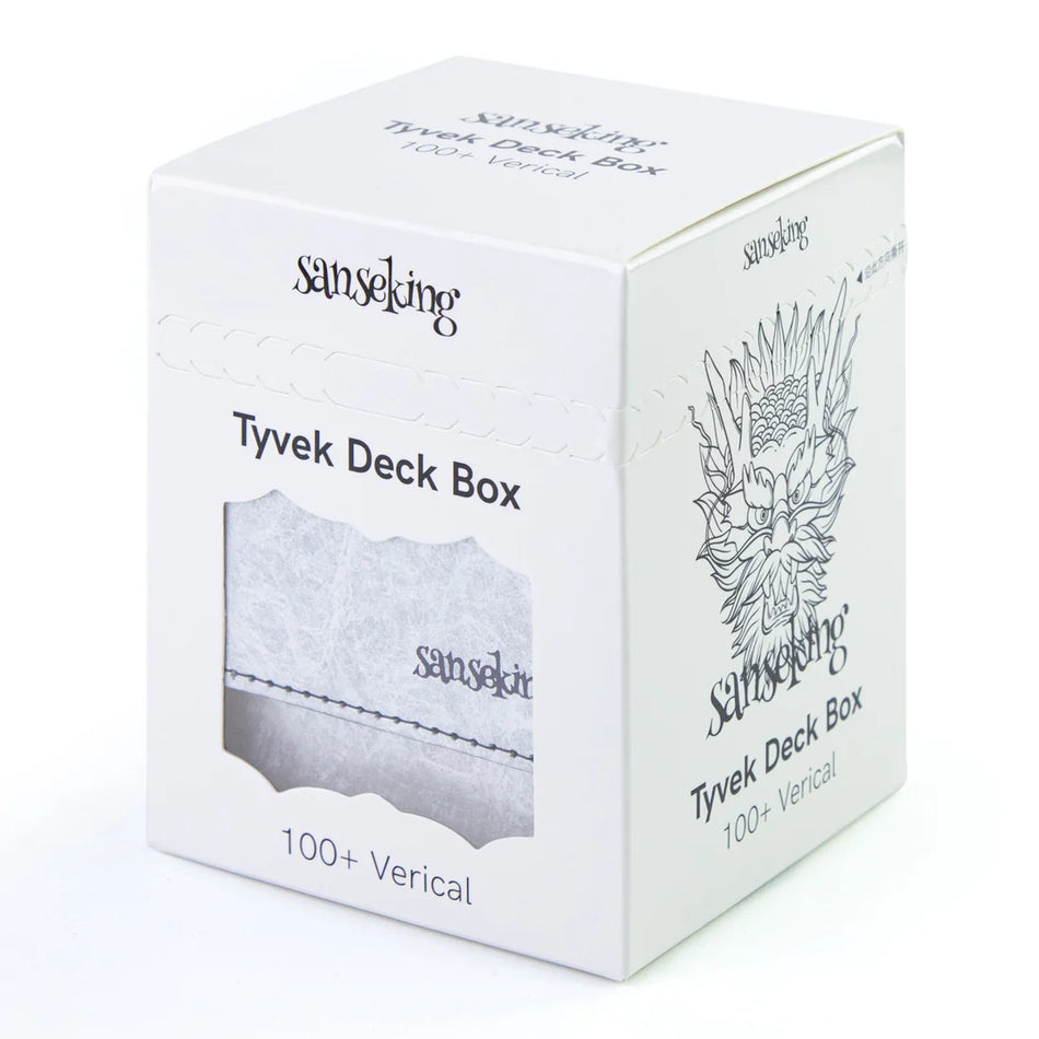 Sanseking - TCG Deck Box Fits 100+ Tyvek® (Vertical,Silver)