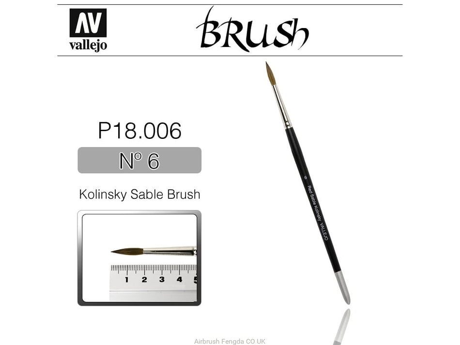 Vallejo Brush - Kolinsky Sable Brush No. 6