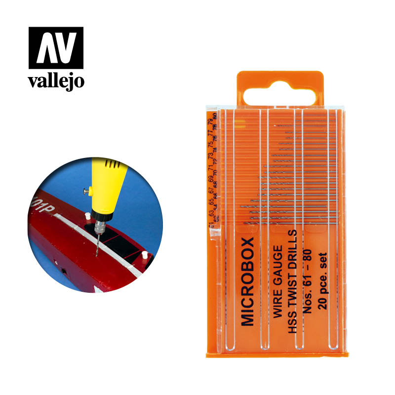 Vallejo - Set of 20 Drill Bits, Nº 61-80