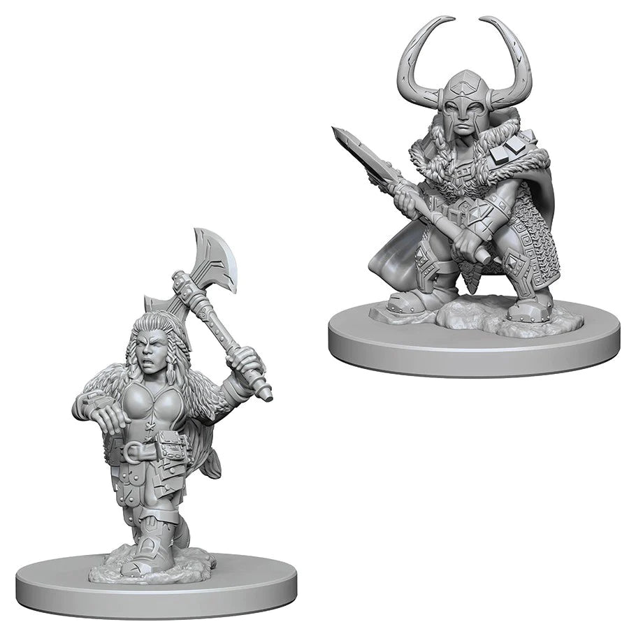 D&D Nolzur's Marvelous Miniatures: Dwarf Female Barbarian (Unpaint)