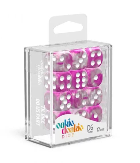 Oakie Doakie Dice D6 Dice 16mm Gemidice - Magnolia (12)