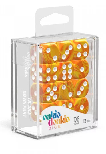 Oakie Doakie Dice D6 Dice 16mm Gemidice - Sunstone (12)
