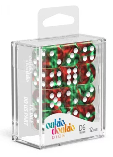 Oakie Doakie Dice D6 Dice 16mm Gemidice - Bloody Jungle (12)