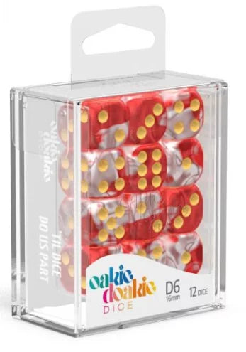 Oakie Doakie Dice D6 Dice 16mm Gemidice - Red Sky (12)
