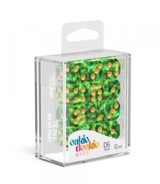 Oakie Doakie Dice D6 Dice 16mm Gemidice - Jungle (12)