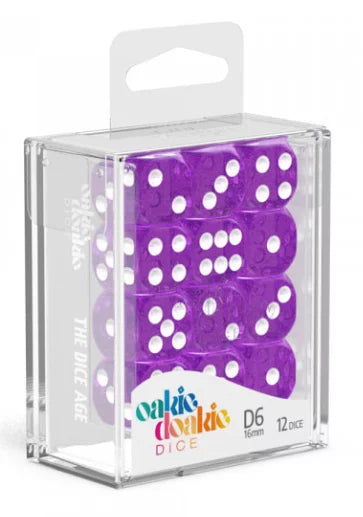 Oakie Doakie Dice D6 Dice 16mm Speckled - Purple (12)
