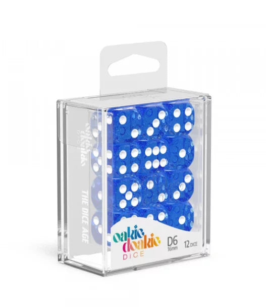 Oakie Doakie Dice D6 Dice 16mm Speckled - Blue (12)