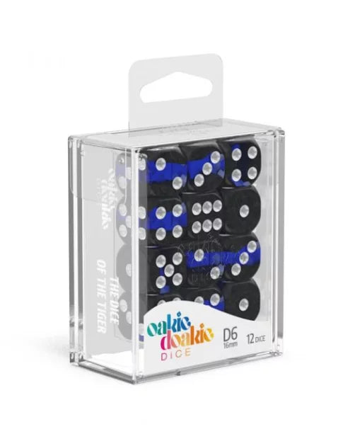 Oakie Doakie Dice D6 Dice 16mm Enclave - Sapphire (12)