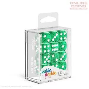 Oakie Doakie Dice D6 Dice 16mm Translucent - Green (12)