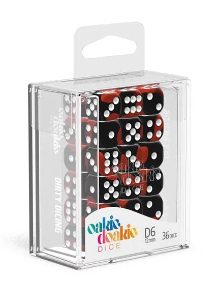 Oakie Doakie Dice D6 Dice 12 mm Glow in the Dark - Lava (36)