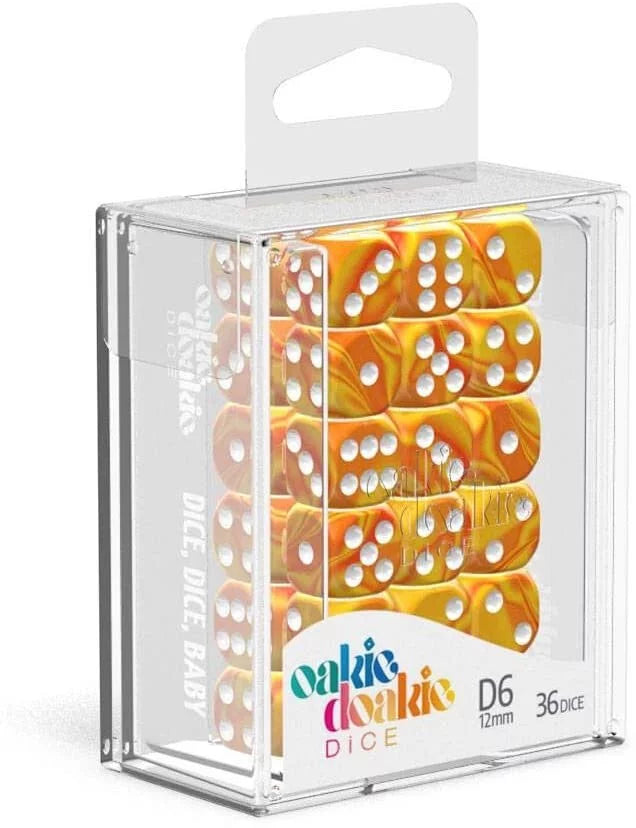 Oakie Doakie Dice D6 Dice 12mm Gemidice - Sunstone (36)