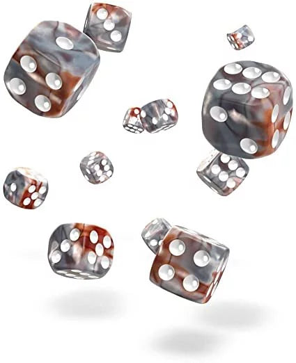 Oakie Doakie Dice D6 Dice 12mm Gemidice - Silver Rust (36)