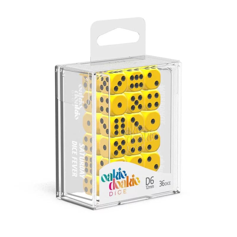 Oakie Doakie Dice D6 Dice 12mm Solid - Yellow (36)