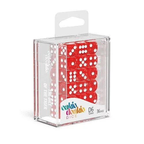 Oakie Doakie Dice D6 Dice 12mm Speckled - Red (36)