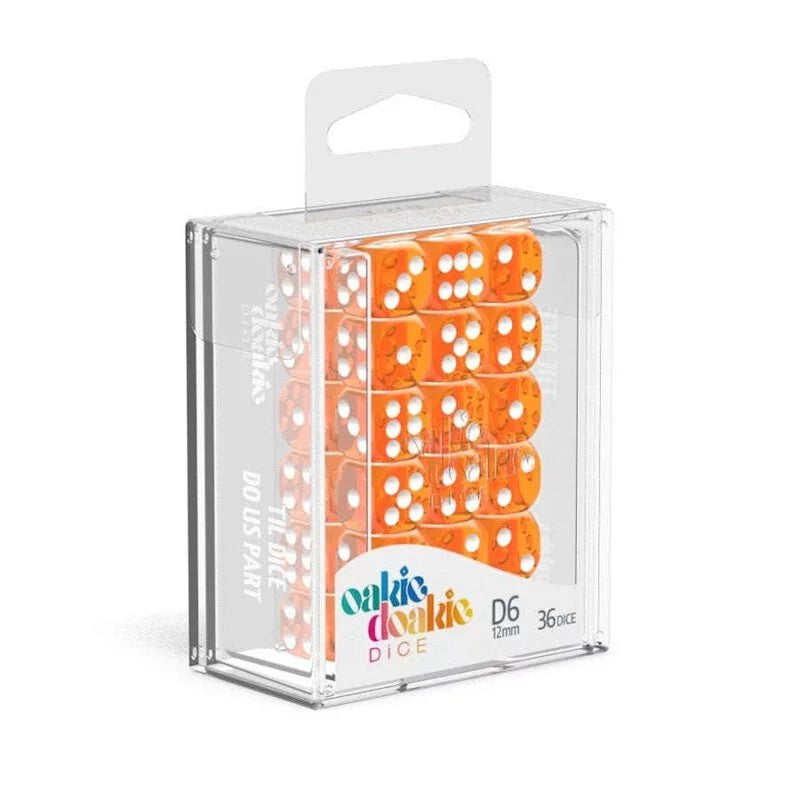 Oakie Doakie Dice D6 Dice 12mm Translucent - Orange (36)