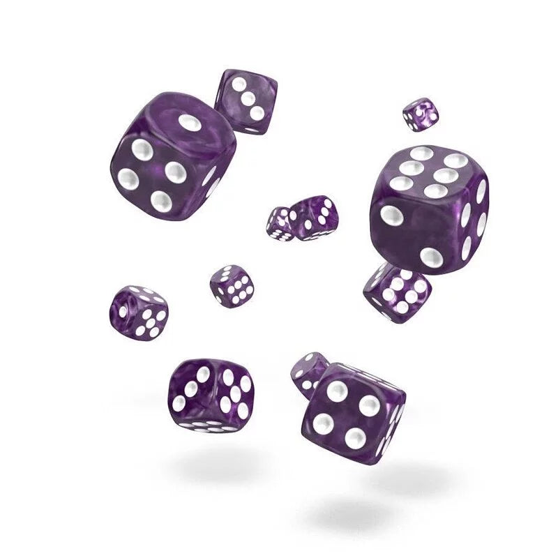 Oakie Doakie Dice D6 Dice 12mm Marble - Purple (36)