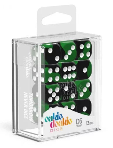 Oakie Doakie Dice D6 Dice 16mm Glow in the Dark - Biohazard (12)