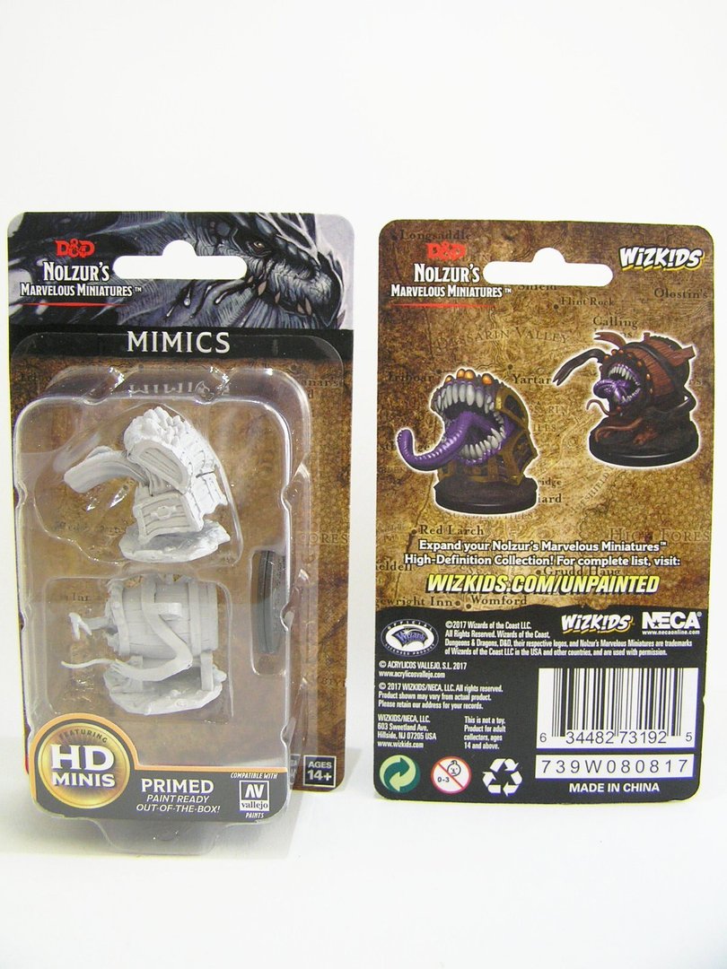 D&D Nolzur's Marvelous Miniatures: Mimics (Unpaint)