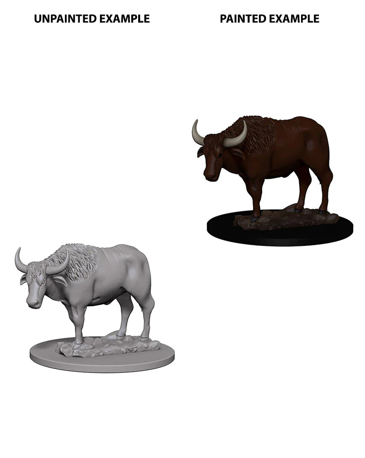 WizKids Deep Cuts Unpainted Miniatures: Oxen