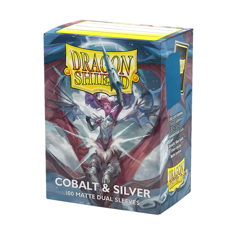 Dragon Shield - Cobalt & Silver - Matte Dual Sleeves