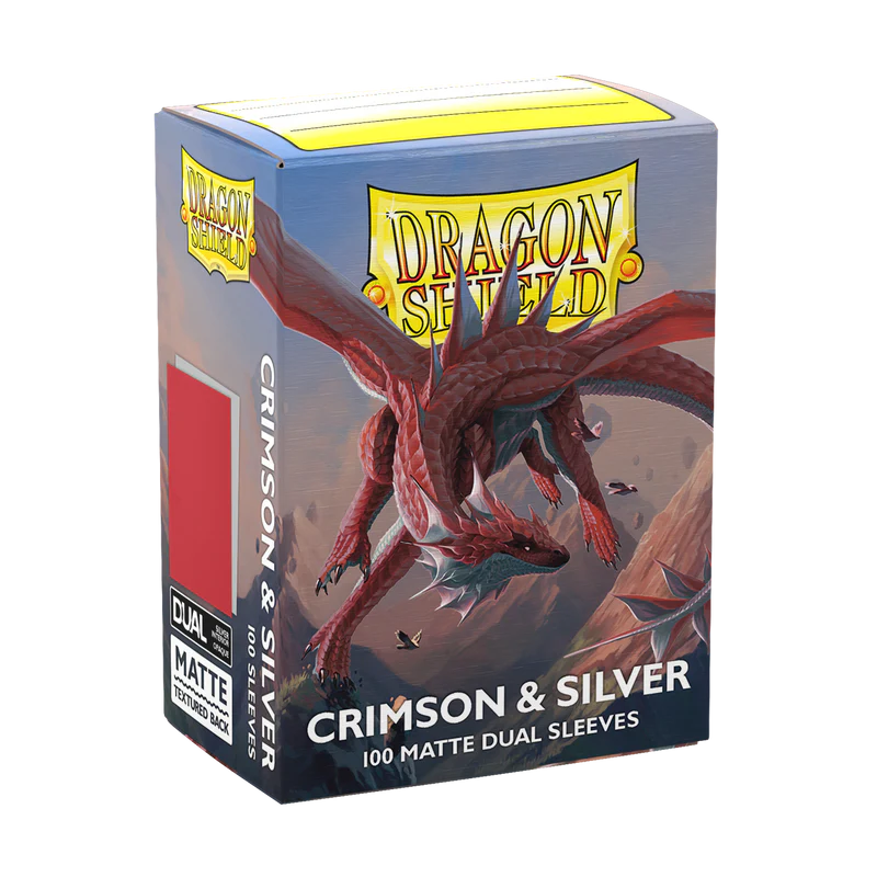 Dragon Shield - Crimson & Silver - Matte Dual Sleeves