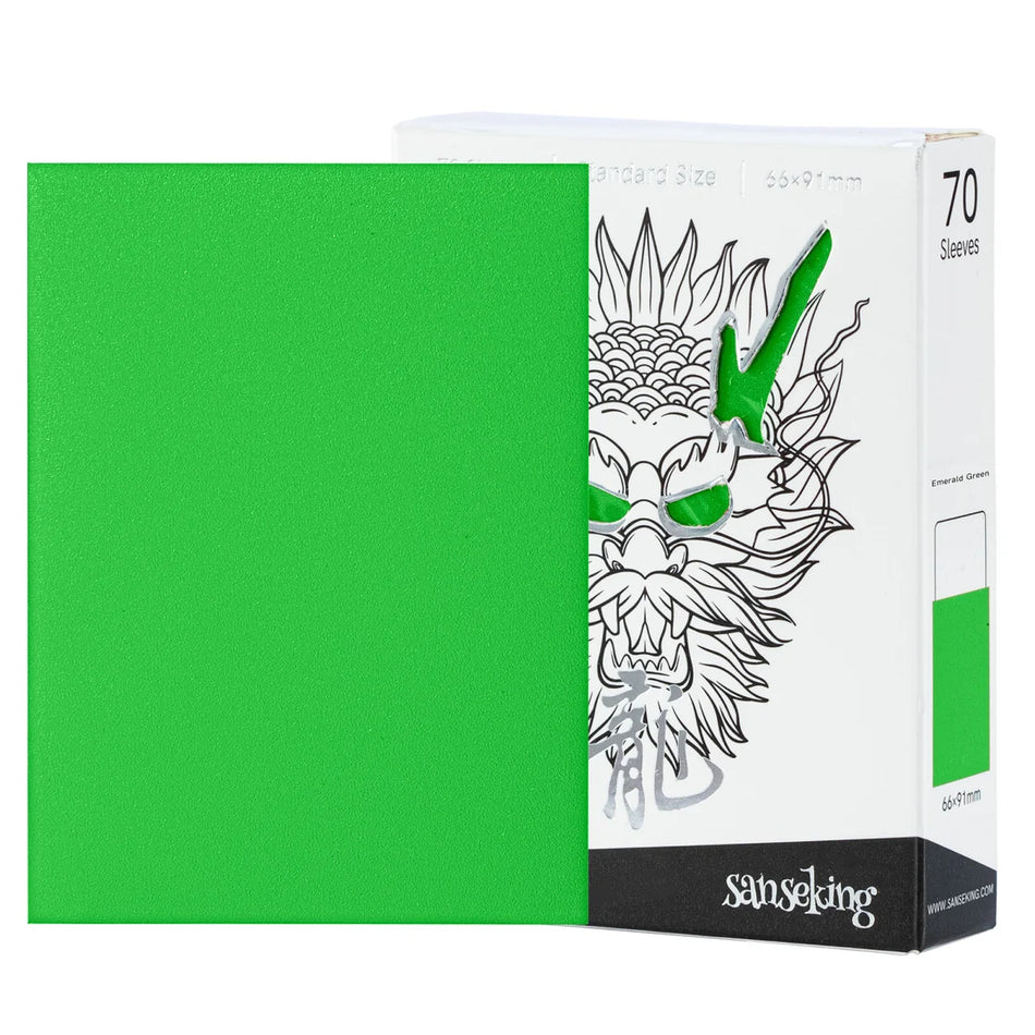 Sanseking - White Dragon TCG Sleeves 70pcs - Emerald Green
