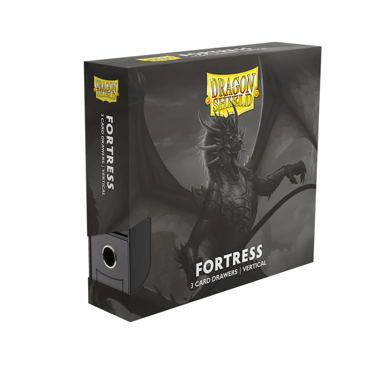 Dragon Shield - Fortress - 3-Card Drawers Vertical - Black