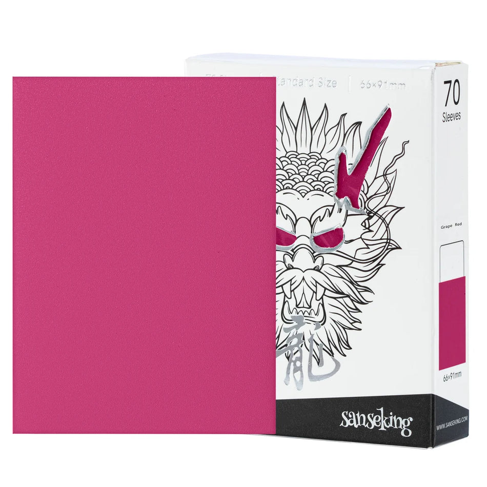 Sanseking - White Dragon TCG Sleeves 70pcs - Grape Red