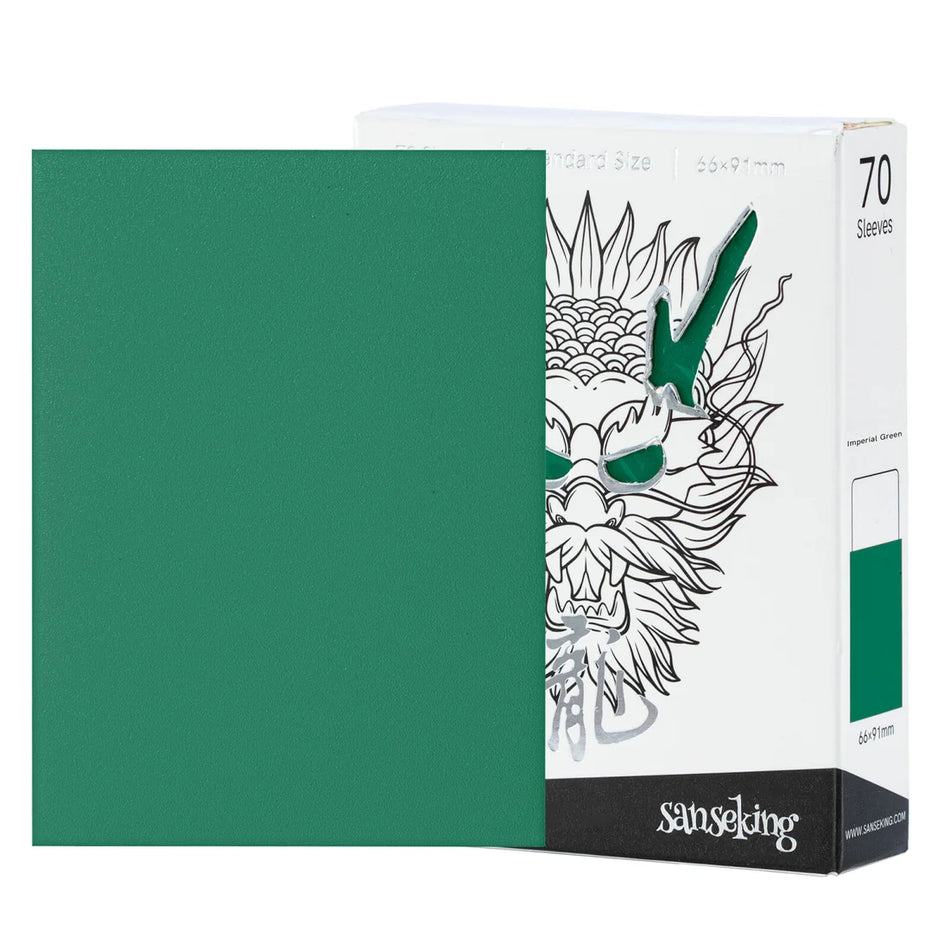 Sanseking - White Dragon TCG Sleeves 70pcs - Imperial Green