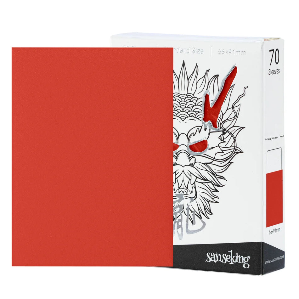 Sanseking - White Dragon TCG Sleeves 70pcs - Pomegranate Red