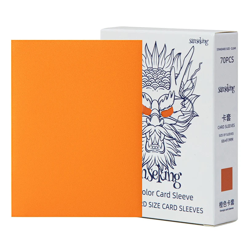 Sanseking - White Dragon TCG Sleeves 70pcs - Blazing Orange