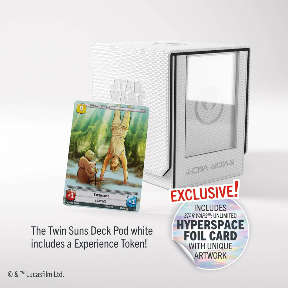 GameGenic - STAR WARS™: UNLIMITED TWIN SUNS DECK POD - WHITE/BLACK